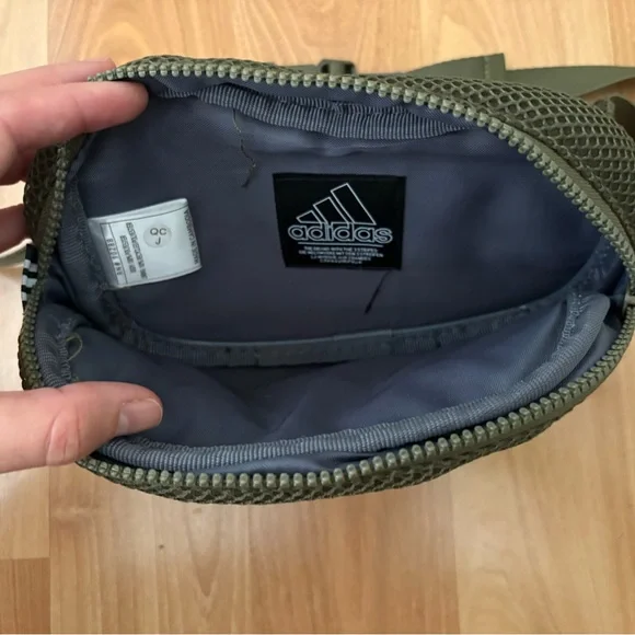 Adidas Green Mesh Waist Bag - Picture 4 of 7